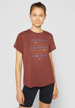 BROOKS Distance Graphic Short Sleeve - T-Shirt Print - Run Raisin Find The Run