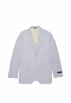 Milano Fit Seersucker - Halflange Jas - Blue -BrooksRunner 86efb1e6d0bd454491bf40a9f28dab69