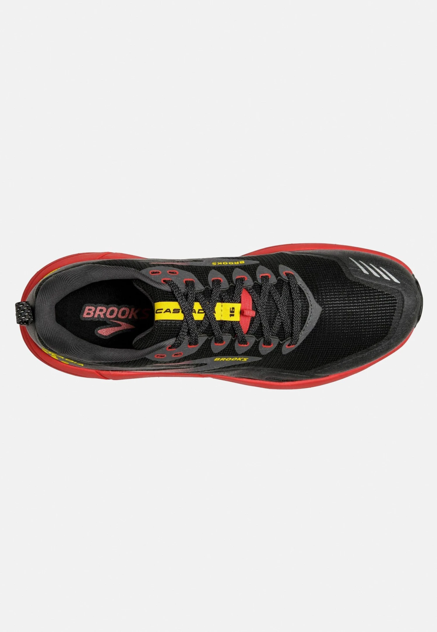 BROOKS Cascadia 16 - Trail Hardloopschoenen - Black Fiery Red Blazing Yellow 7 BROOKS Cascadia 16 - Trail Hardloopschoenen - Black Fiery Red Blazing Yellow - Afbeelding 5