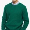 Cable Crewneck - Trui - Dark Emerald Green -BrooksRunner 8adf3ca06785443c8e21a33277e431d6