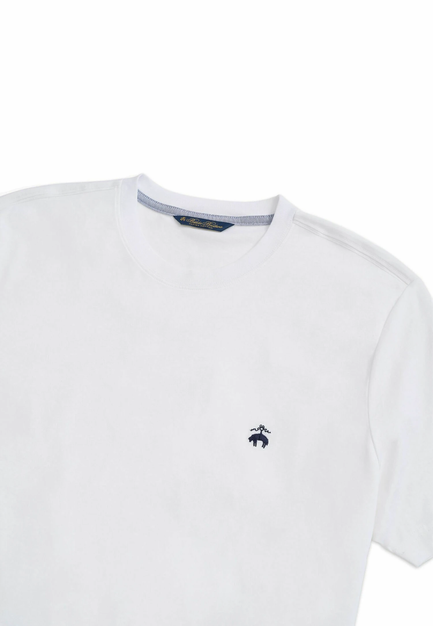 Washed Supima Logo Crewneck - T-Shirt Basic - White 4 Washed Supima Logo Crewneck - T-Shirt Basic - White - Afbeelding 2