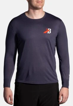 Distance Graphic Long Sleeve - Longsleeve - Concrete Brooks Heritage