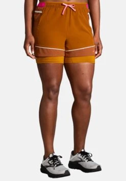 BROOKS High Point 3" 2-In-1 Short - Korte Broeken - Hazelwood Ochre Fuchsia