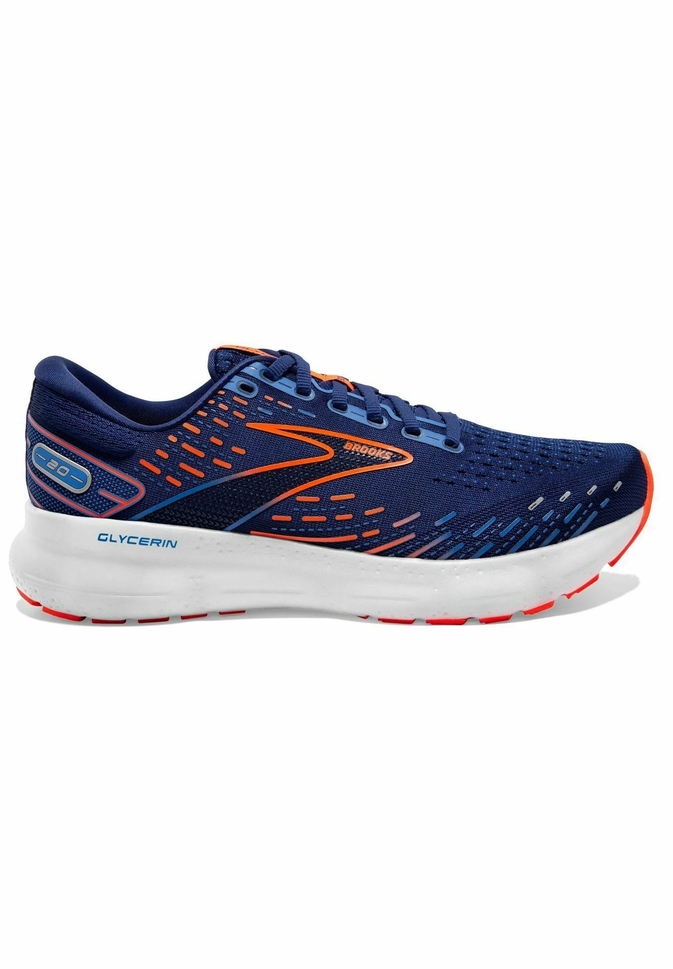 BROOKS Glycerin 20 - Hardloopschoenen Neutraal - Blue Depths Palace Blue Orange 4 BROOKS Glycerin 20 - Hardloopschoenen Neutraal - Blue Depths Palace Blue Orange - Afbeelding 2