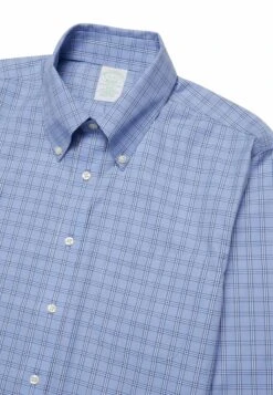 Milano Supima Non-Iron Pinpoint Oxford Button Do - Overhemd - Open Blue -BrooksRunner a6aa4976311646d0a2ac147c698143c6