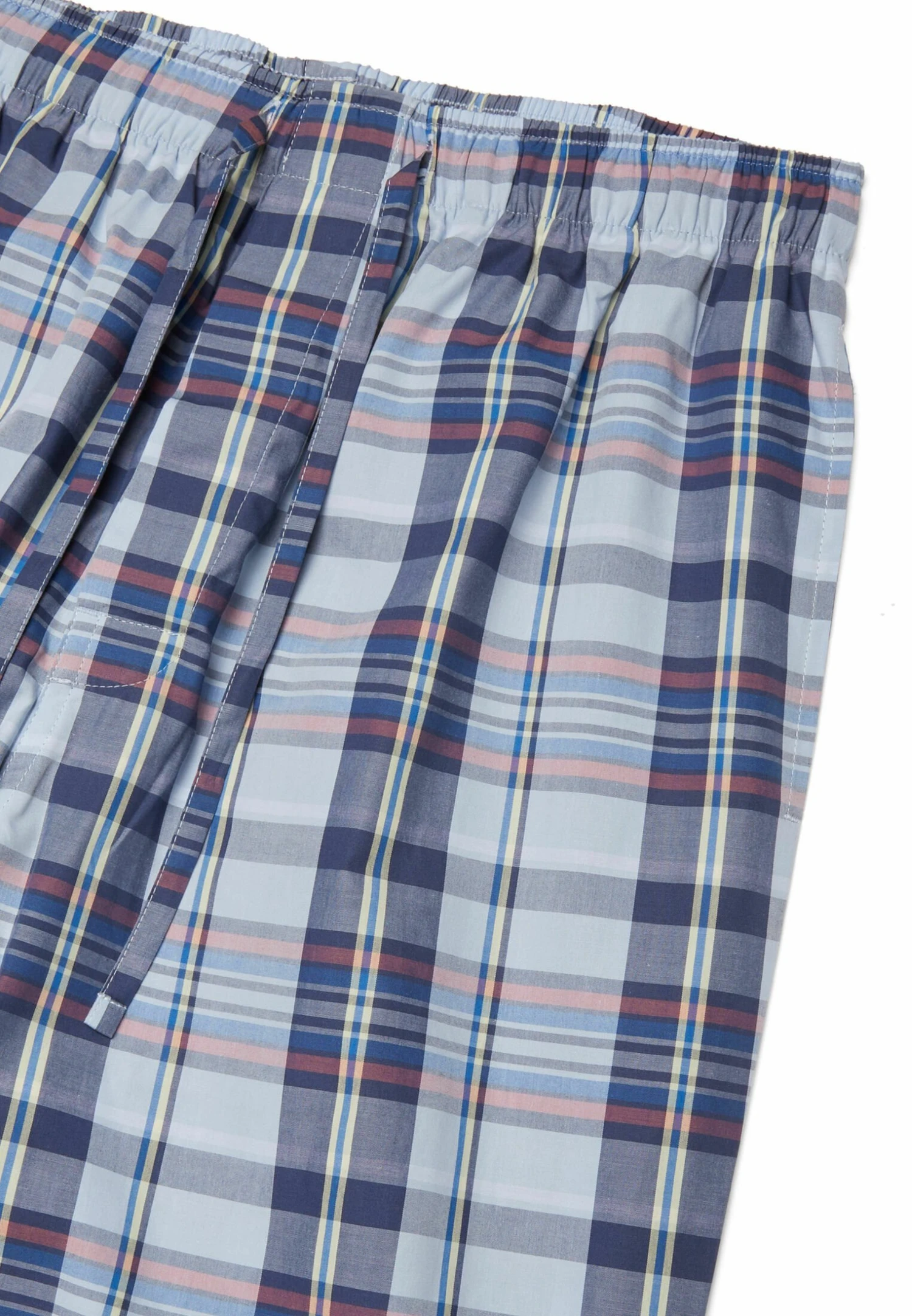 Madras Lounge- Pyjamabroek - Open Blue 4 Madras Lounge- Pyjamabroek - Open Blue - Afbeelding 2