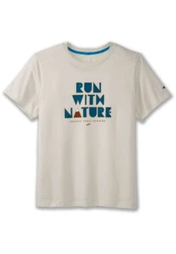 BROOKS Distance Short Sleeve 2.0 - T-Shirt Print - Mist Run With Nature -BrooksRunner b1c33b86cd4245868e8f5e3768cc8ddb