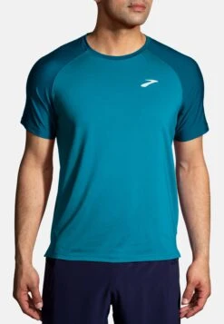 BROOKS Atmosphere Short Sleeve 2.0 - T-Shirt Basic - Hyper Blue Pacific
