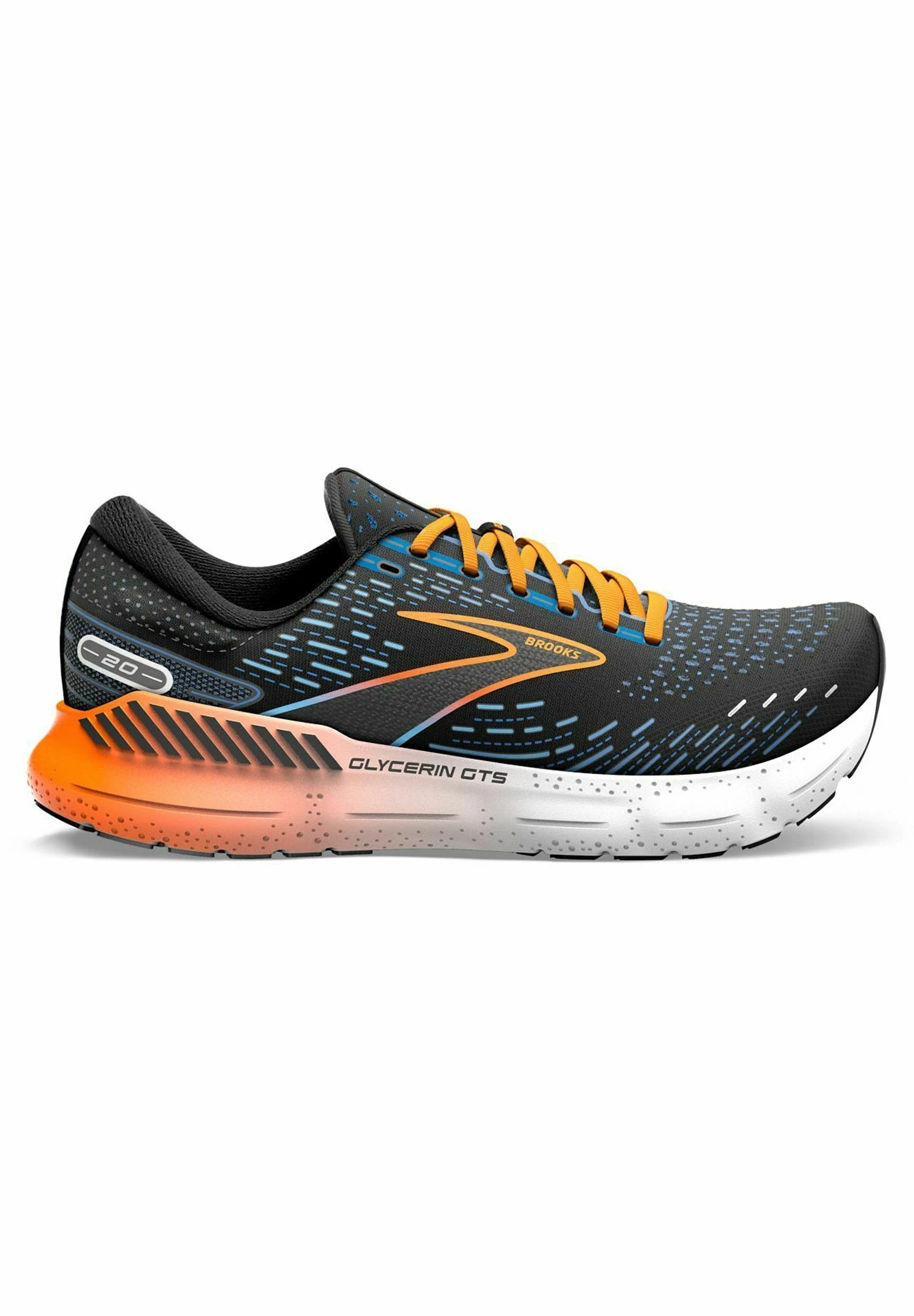 BROOKS Glycerin Gts 20 - Stabiliteit Hardloopschoenen - Black Classic BlueOrange 3 BROOKS Glycerin Gts 20 - Stabiliteit Hardloopschoenen - Black Classic BlueOrange