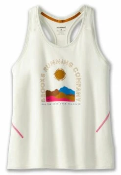 BROOKS Distance Tank 2.0 - Top - Mist Ochre Sunrise Scenic -BrooksRunner d6bb40868c444080b5b1122196ef39f9
