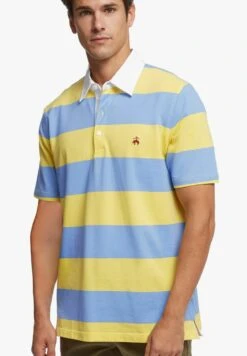 Rugby - Poloshirt - Light Blue/Yellow Stripes