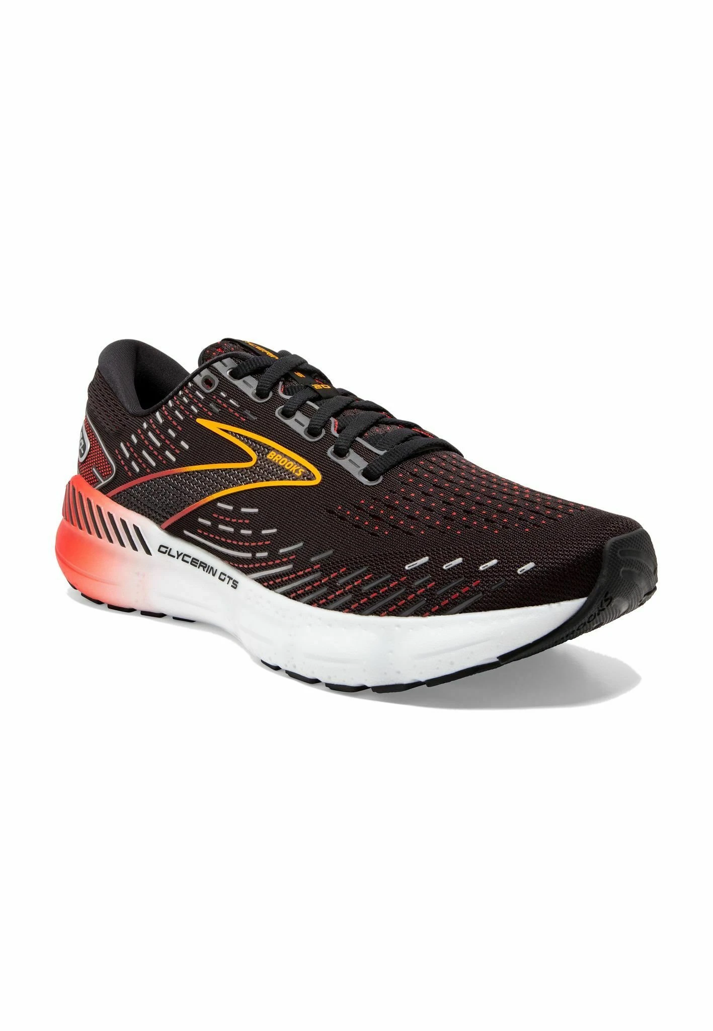 BROOKS Glycerin Gts 20 - Stabiliteit Hardloopschoenen - Black Blackened Pearl Fiery Red 4 BROOKS Glycerin Gts 20 - Stabiliteit Hardloopschoenen - Black Blackened Pearl Fiery Red - Afbeelding 2
