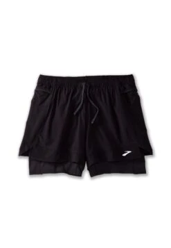 BROOKS High Point 3" 2-In-1 Short - Korte Broeken - Black -BrooksRunner e826ebbb4a24464786d80bbecbb0caf9