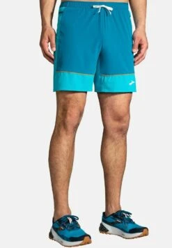 BROOKS High Point 7" 2-In-1 Short - Korte Broeken - Hyper Blue Mist Pacific