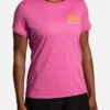 BROOKS Distance Short Sleeve- T-Shirt Print - Frosted Mauve Sunny Rh