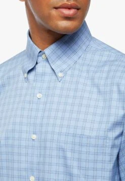 Regular Fit SupimaNon-Iron Pinpoint Oxford Button - Overhemd - Open Blue -BrooksRunner f046aacc99be46aca003e8262a7fe8af