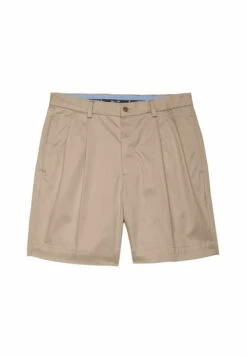 Stretch Pleat Front - Shorts - Beige Khaki