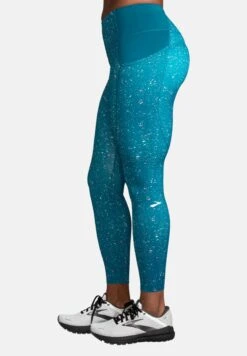 BROOKS Method 7/8 Tight - Legging - Lagoon Speckle Print Lagoon -BrooksRunner f7eaab23a11b45bc817e15458f89c8b6