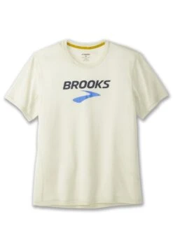 BROOKS Distance Graphic Short Sleeve - Sport T-Shirt - Heather Honeydew Br Legacy -BrooksRunner fdf6894de4bc4e52b1122e98f727ea80