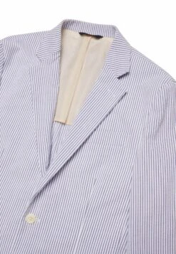 Milano Fit Seersucker - Halflange Jas - Blue -BrooksRunner ff8804c455b643a68b7cebe5dd467132